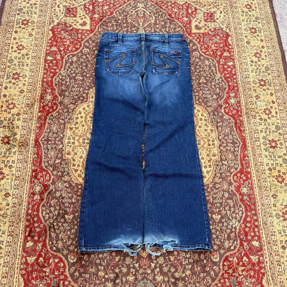 Silver Jeans Co. Suki Mid Rise Flare Bootcut Denim Jeans Size 34